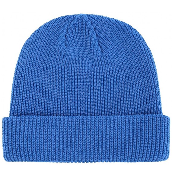 Skullies & Beanies Man's or Woman's Winter Warm Knitting Hats Unisex Beanie Cap Daily Beanie Hat - Blue - C81884RNMK0