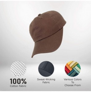 Baseball Caps Wholesale 12-Pack Baseball Cap Adjustable Size Plain Blank All Cotton Solid Color dad Hat - Brown - CX195SSHY33