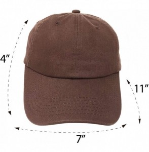 Baseball Caps Wholesale 12-Pack Baseball Cap Adjustable Size Plain Blank All Cotton Solid Color dad Hat - Brown - CX195SSHY33