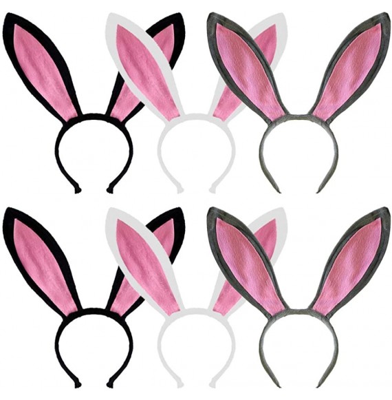 Headbands 6 PCS Plush Animal Headbands Cute Party Head Band Halloween Costume - Assorted Bunny 2 - CK18W6GMQAC