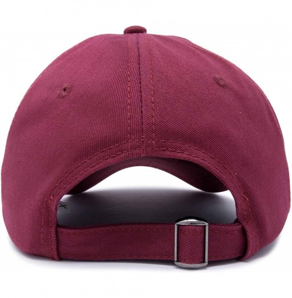 Baseball Caps Giraffe Baseball Cap Soft Cotton Dad Hat Custom Embroidered - Maroon - C218RG58ZW7