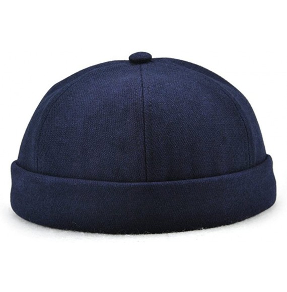 Skullies & Beanies Plain Kufi Hats Skull Cap Warm Winter Beanie for Men Women - Blue - C7188DERXO0