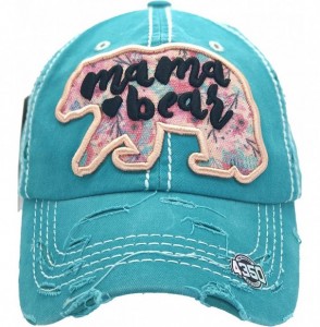 Baseball Caps Womens Baseball Cap Washed Distressed Vintage Adjustable Polo Style Dad hat - Turquoise - CU18YG2QXKI