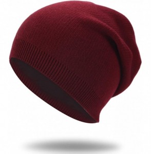 Skullies & Beanies Beanie for Women Solid Color Hat Skull Skully Cap Toboggan Fashion Fall Winter Wool Wool Cap - D-7 - CF18Y...