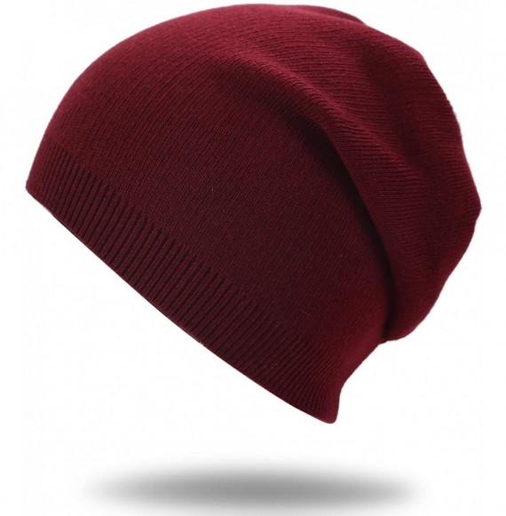 Skullies & Beanies Beanie for Women Solid Color Hat Skull Skully Cap Toboggan Fashion Fall Winter Wool Wool Cap - D-7 - CF18Y...