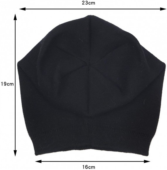 Skullies & Beanies Beanie for Women Solid Color Hat Skull Skully Cap Toboggan Fashion Fall Winter Wool Wool Cap - D-7 - CF18Y...