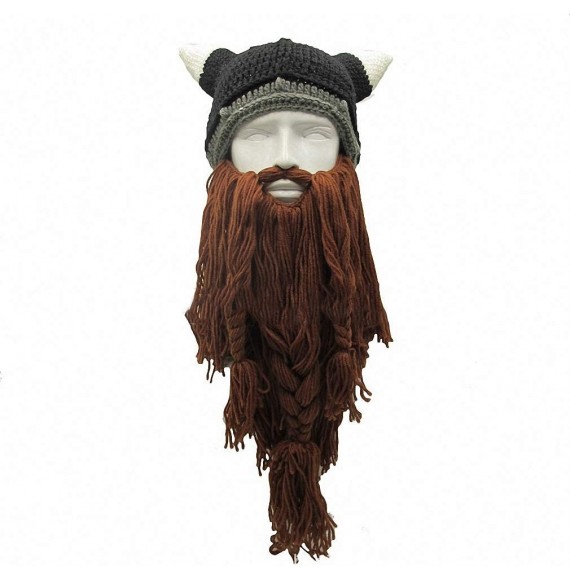 Skullies & Beanies Skullies Beanies Handmade Knitted Mustache - As Picture02 - C318M7W9XL6