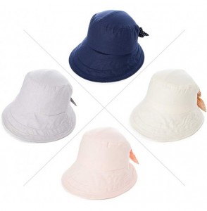 Sun Hats Packable Sun Bucket Hats for Women with String Beach SPF Protection Bonnie Gardening 55-59cm - Navy_89009 - CO18CYI83G4