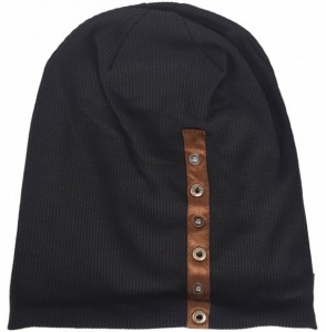 Skullies & Beanies Mens Slouchy Beanie Oversize Knit Skull Cap Long Baggy Hat - 020black - C3183LTMN7U