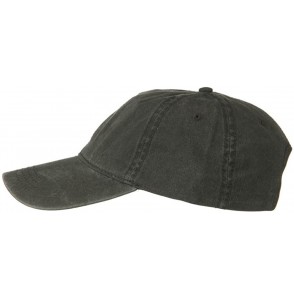 Baseball Caps 6 Panel Low Profile Garment Washed Pigment Dyed Baseball Cap - Charcoal Grey - CG11918IW59