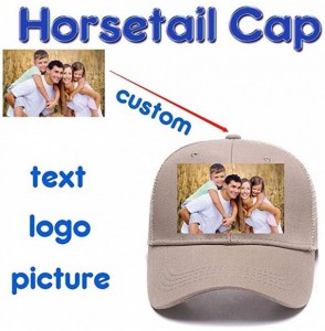 Baseball Caps Custom Snapback Hats Unisex Ponytail Baseball Cap High Bun Ponycap Adjustable Mesh Trucker Hats Funny Gifts - C...