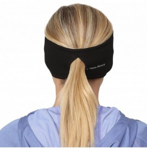 Headbands Women's Ponytail Headband - Moisture Wicking Ear Band - The Power Running Headband - black - CG11LRUN78L