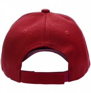 Baseball Caps 2pcs Baseball Cap for Men Women Adjustable Size Perfect for Outdoor Activities - Burgundy/Burgundy - C6195CQY6RX