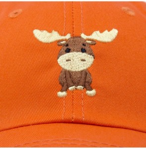 Baseball Caps Cute Moose Hat Baseball Cap - Orange - CC18LZ6LQ74