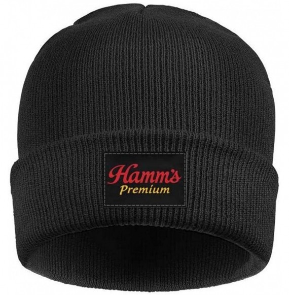 Skullies & Beanies Unisex Winter Hat Western-Star-Trucks-4900- Warm Black Sport Ski Cap - Hamms Beer Original - CR19297QZ96