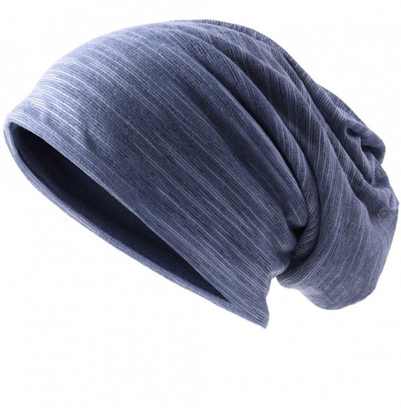 Skullies & Beanies Men Summer Beanie Long Slouchy Thin Lightweight Skull Cap B011h - Blue - CD18WKGEQKK