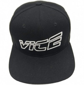 Baseball Caps 3D Embossed/Embroidery Letters Baseball Cap - Flat Visor Adjustable Snapback Hats Blank Caps - Vice-black - CY1...