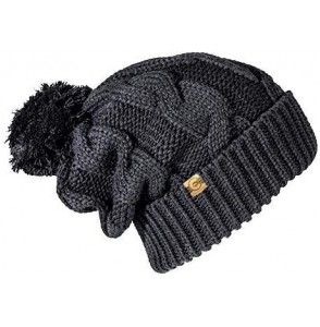 Skullies & Beanies Womens Aprés Pom Beanie - Black - C818R2L6M5K