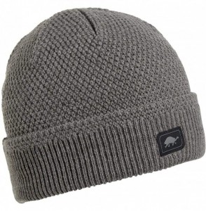 Skullies & Beanies Men's Reggie Cross Hatch Knit Watch Cap Beanie - Gray - C618IKQ4CC6