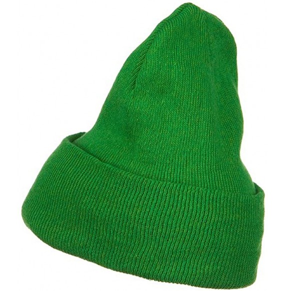 Skullies & Beanies Big Size Stretch ECO Cotton Long Beanie - Kelly - CC115EH0YLB