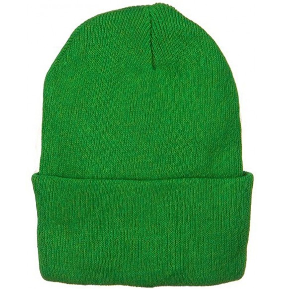 Skullies & Beanies Big Size Stretch ECO Cotton Long Beanie - Kelly - CC115EH0YLB