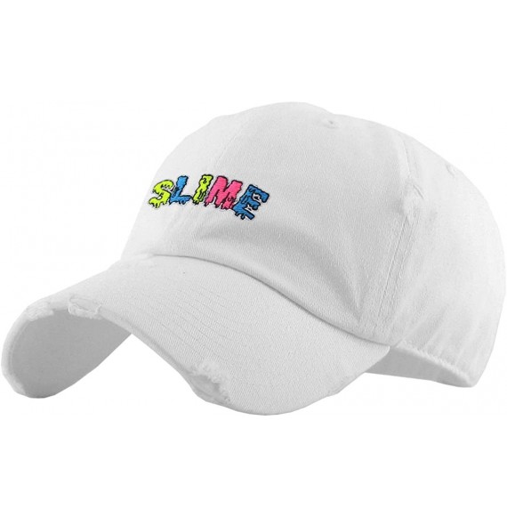 Baseball Caps Dad Hat Trust No One Hustle Savage Vibe Baseball Cap Adjustable Cotton Vintage - (5.4) White Slime Vintage - CI...