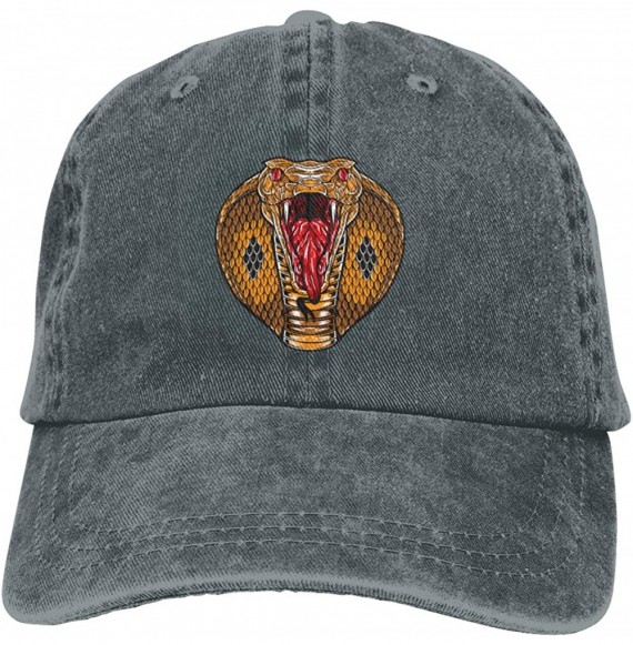 Baseball Caps Africa Rainbow Unisex Washed Adjustable Baseball Hats Dad Caps - Angry Cobra /Deep Heather - C1194RMUXRN