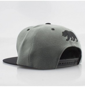 Baseball Caps California Republic Bear Flat Visor Snapback Multi Color - D.gray/Black - C81291P2EWN