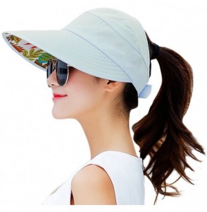 Sun Hats Sun Hats for Women Wide Brim Sun Hat Packable UV Protection Visor Floppy Womens Beach Cap - Sky Blue - CB18D8GAKC0