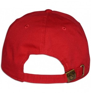 Baseball Caps Cotton Classic Dad Hat Adjustable Plain Cap Polo Style Low Profile Unstructured 1400 - Red - C512OBXAVRY