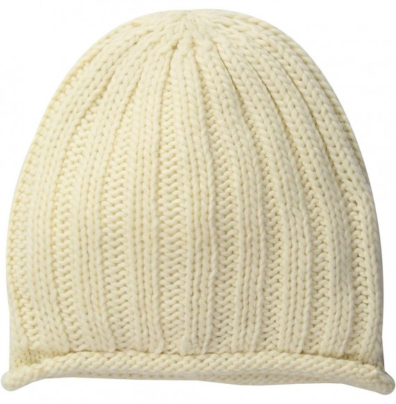 Skullies & Beanies Women's Rory Rib Knit Beanie - Ivory - C318GRO0R6Q