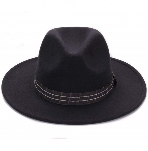 Fedoras Fedora Hats Artificial Wool Pure Cashmere Shaped Solid Borsalino Hat Winter Felt Gambler Hat for Men and Women - CP18...