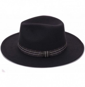 Fedoras Fedora Hats Artificial Wool Pure Cashmere Shaped Solid Borsalino Hat Winter Felt Gambler Hat for Men and Women - CP18...