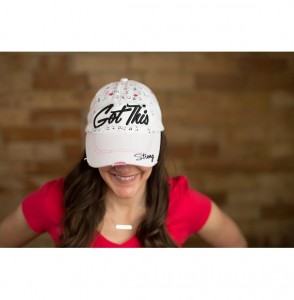 Baseball Caps White Inspirational Got This Hat- Womens's Hats- Baseball Cap and Izzybell Jewelry - CT17X3O66L2