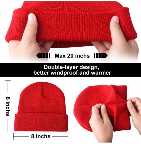 Skullies & Beanies 50% Wool Short Knit Fisherman Beanie for Men Women Winter Cuffed Hats - 5-coffee - CJ18Z35UD8R