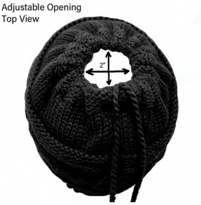 Skullies & Beanies Ponytail Beanies (Black) - C518ZAQKGQM