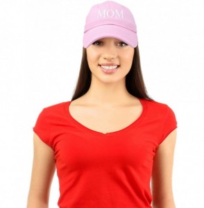 Baseball Caps Embroidered Mom and Dad Hat Washed Cotton Baseball Cap - Mom - Light-pink - C818Q7GTT7X