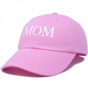 Baseball Caps Embroidered Mom and Dad Hat Washed Cotton Baseball Cap - Mom - Light-pink - C818Q7GTT7X