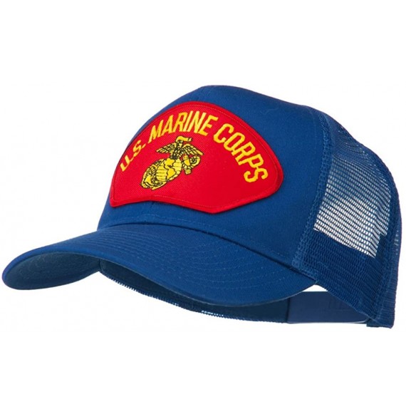 Baseball Caps US Marine Corps Fan Shape Patched Cap - Royal - C711RNP5YBR