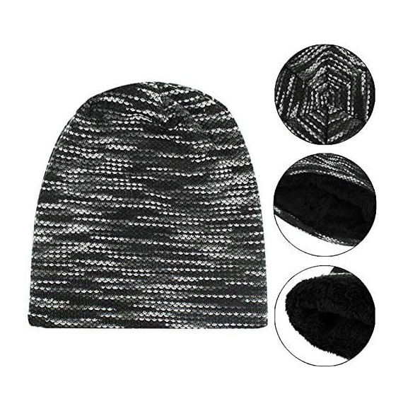 Skullies & Beanies Unisex Mens/Womens Winter Warm Plush Lined Knit hat Beanie Hat Cap - Grey - CW18RKWTU2M