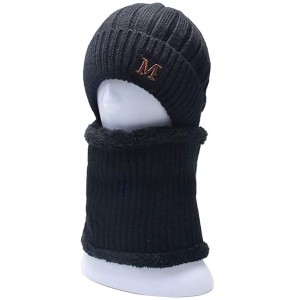 Skullies & Beanies Sleeve Cap Plush Thickened Windproof Knitted Wool Hat Neck Warmer Beanies for Men and Women in Winter - CT...