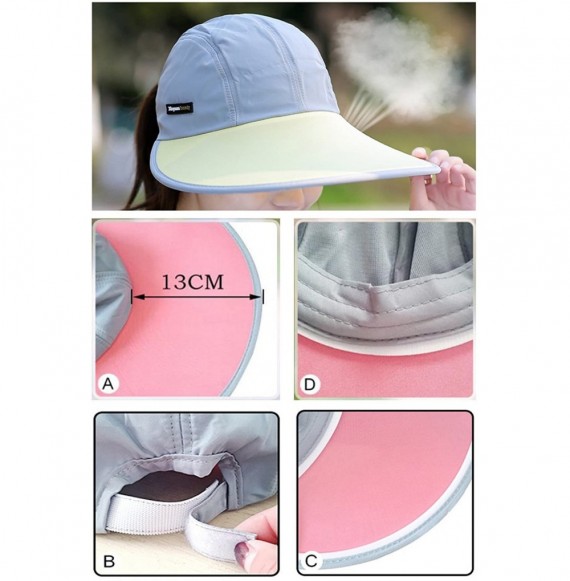 Sun Hats Outdoor Recreation Sports Anti UV Sun Hat Wide Brim Baseball Cap Large Sun Visor - Lake Blue - CI18WR6T0U9