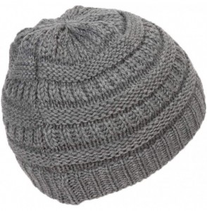 Skullies & Beanies Mommy/Daughter Soft Beanie Combo - Light Grey - CG18HZ3SC6N