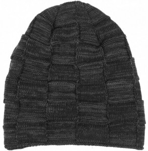 Skullies & Beanies Beanie Hat for Men and Women Winter Warm Hats Knit Slouchy Thick Skull Cap - 1 Black - C4187GR5QYA