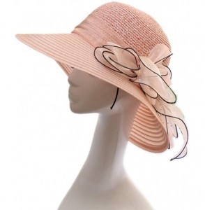 Sun Hats Women's Organza Sun Hat Wedding Kentucky Hat Fascinators Derby Hat - B-pale Pink - C818QMCGDCL