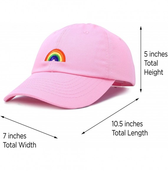 Baseball Caps Rainbow Baseball Cap Womens Hats Cute Hat Soft Cotton Caps - Light Pink - C4180YI0C4O