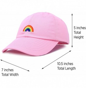 Baseball Caps Rainbow Baseball Cap Womens Hats Cute Hat Soft Cotton Caps - Light Pink - C4180YI0C4O