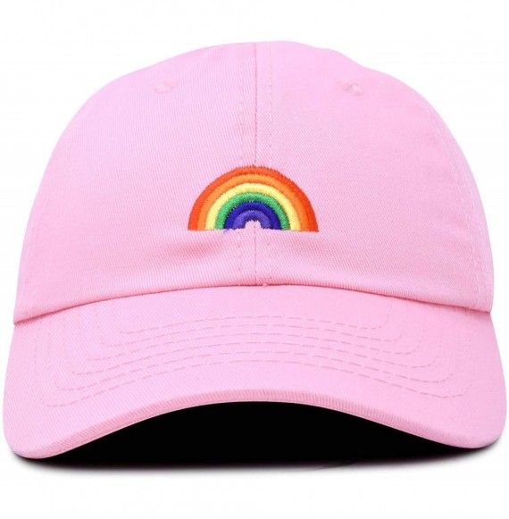 Baseball Caps Rainbow Baseball Cap Womens Hats Cute Hat Soft Cotton Caps - Light Pink - C4180YI0C4O