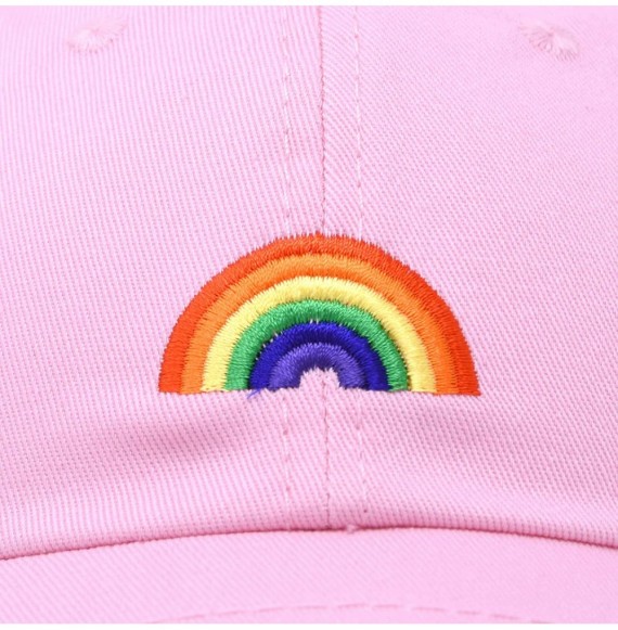 Baseball Caps Rainbow Baseball Cap Womens Hats Cute Hat Soft Cotton Caps - Light Pink - C4180YI0C4O