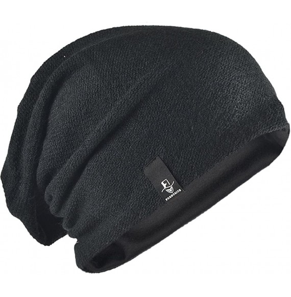 Skullies & Beanies Slouch Beanie Hat for Men Women Summer Winter B010 - Flannel-black - C812MZXILC8